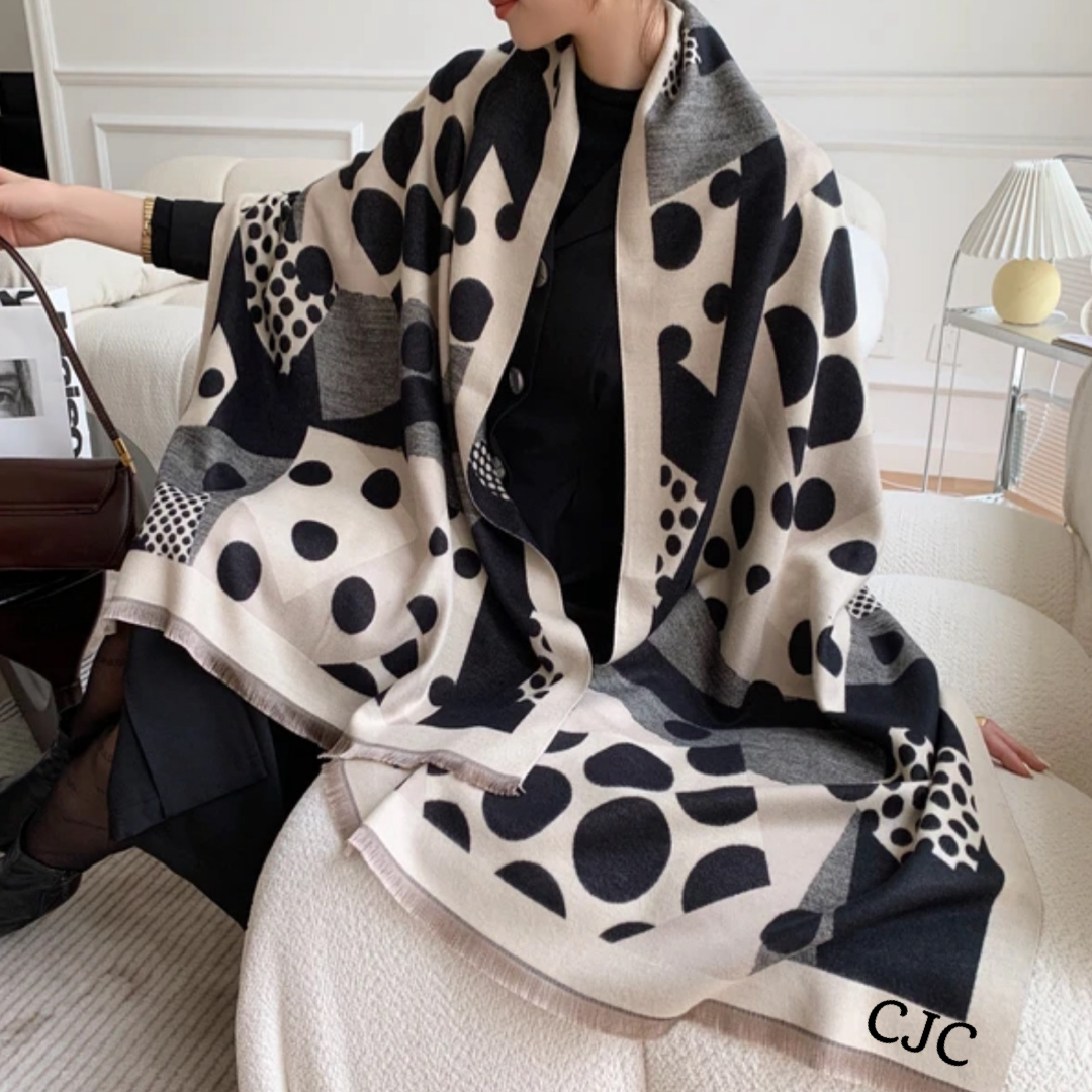 Polka Dot Cashmere blend Pashmina