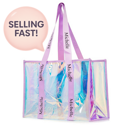 Auroa Personalized Beach Tote -Purple
