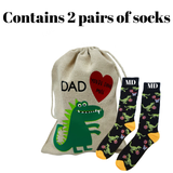 Men's Personalized Socks gift set - Dad you Dinomite