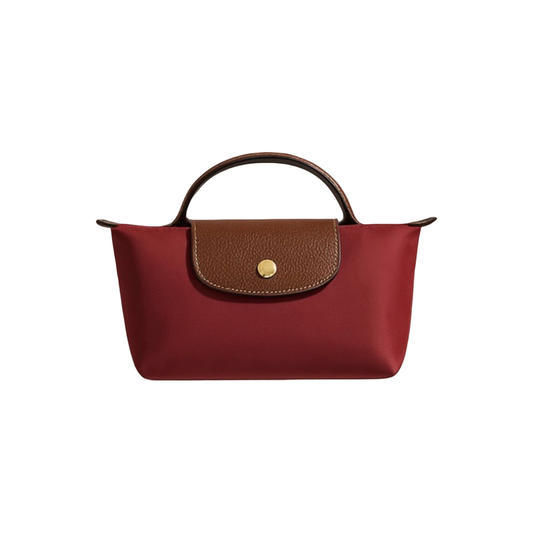 La Petite Pouch with Handle - Burgundy