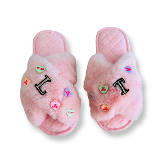 Valentines Day Slippers - Pink