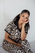 Load image into Gallery viewer, Ladies Leopard Print Pjs short sleeve and long pants
