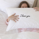 Love you-Embroidered Valentine’s Pillowcase