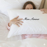Mon Amour -Embroidered Valentine’s Pillowcase