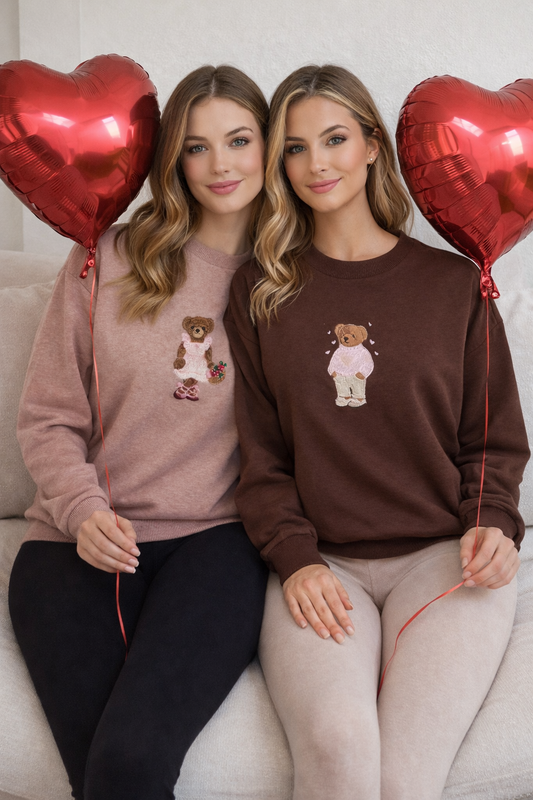 Ladies Bear Personalized Tracksuit Top - Brown