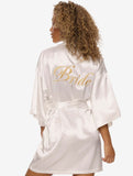 Ladies Solid White Customized Robe