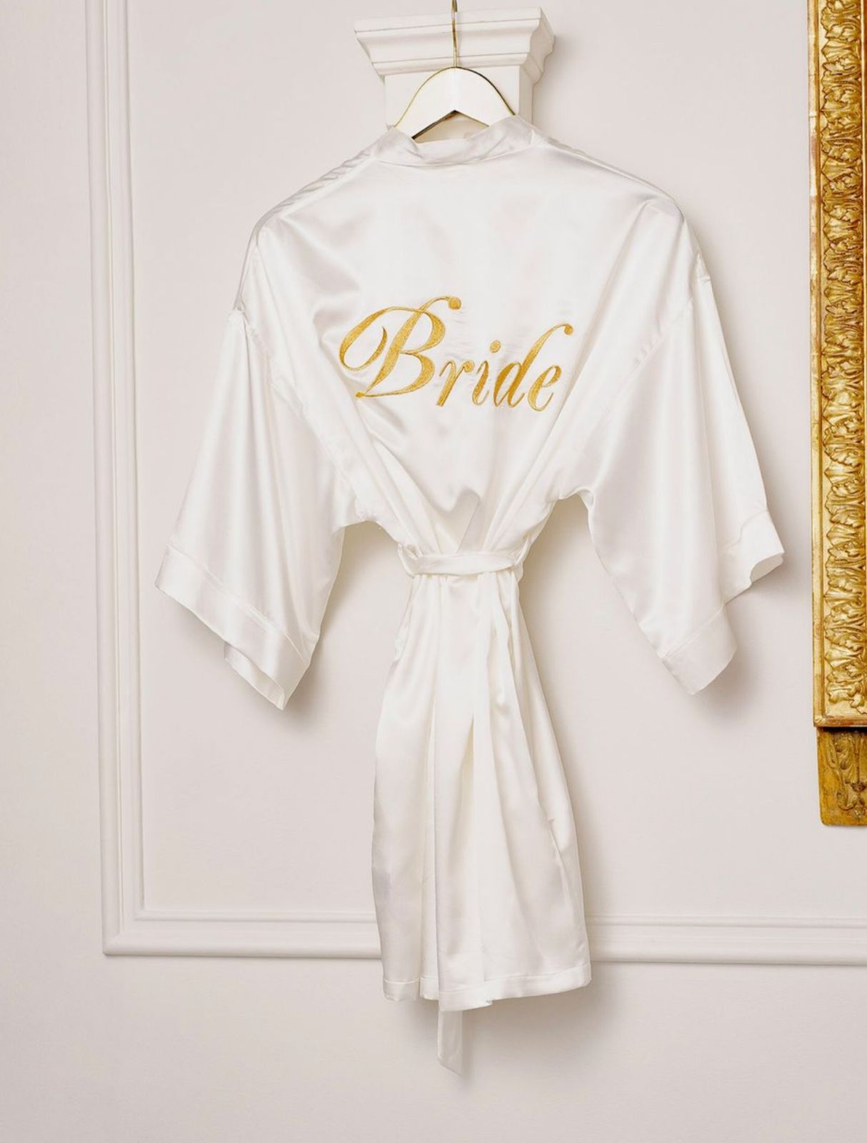 Ladies Solid White Customized Robe