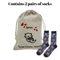 Load image into Gallery viewer, Men's Personalized Socks gift set - you are otterly amazing.
