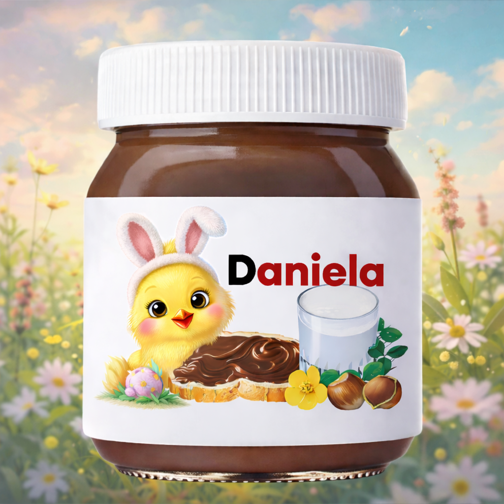 Personalized Nutella Jar - NAME AND CHICKEN