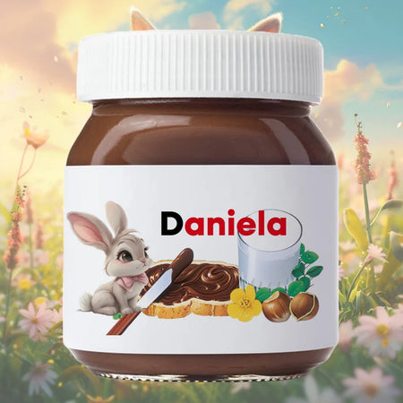 Personalized Nutella Jar - NAME AND HAPPY EASTER