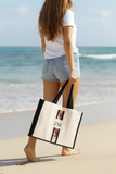 XLarge Personalized Waterproof Canvas Tote - Striped