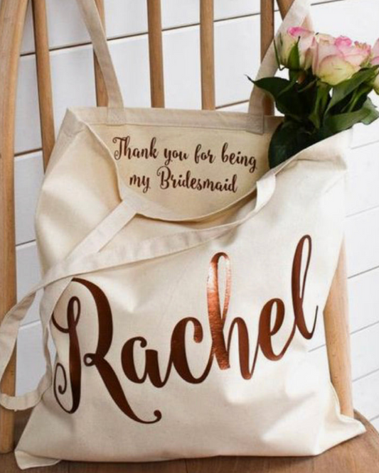 Elegant Minimalist Name Tote Bag - with hidden message