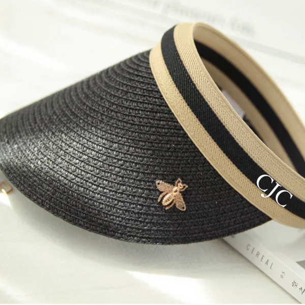 Personalized Black Sun Visor