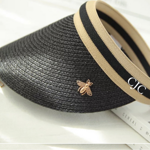 Personalized Black Sun Visor