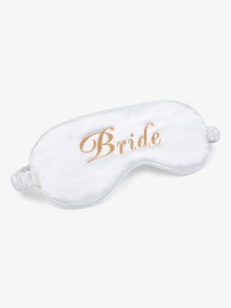 Personalized Silk Satin Eye Mask  - Black