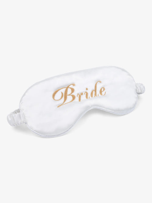 Personalized Silk Satin Eye mask White