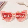 Load image into Gallery viewer, Custom Bridal Party Heart Shaped Sunglasses - Pink
