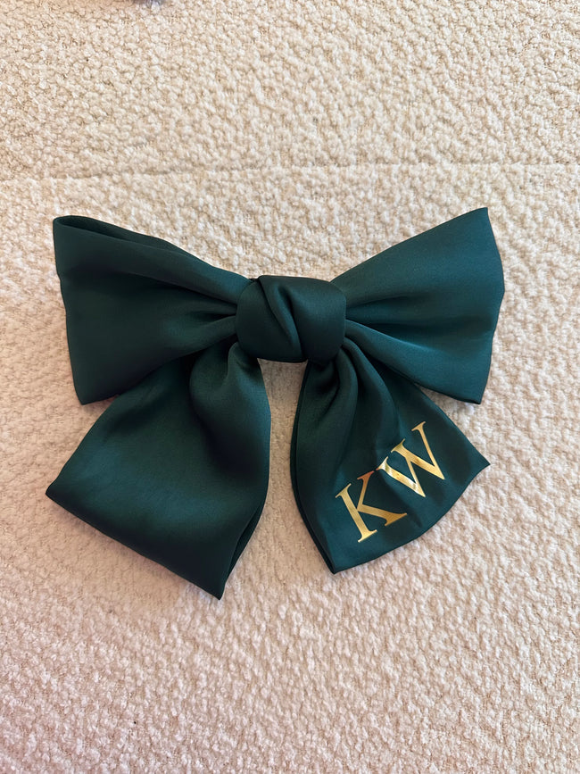 Personalized Bow - Emerald Green