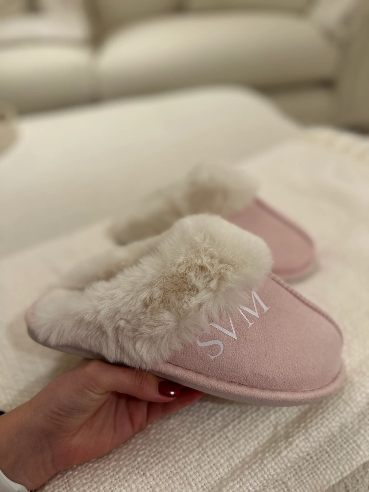 Pink Personalized Slip-on Slippers