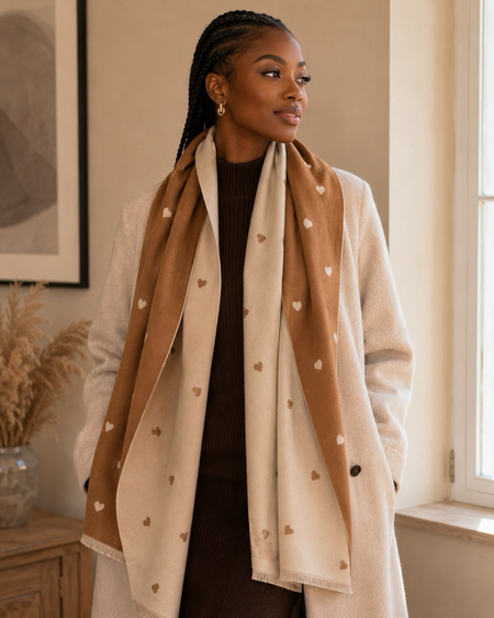 Limited Edition Faux Fur Poncho - Beige