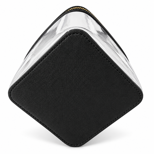 Jetsetter Clear Vanity Case - Black