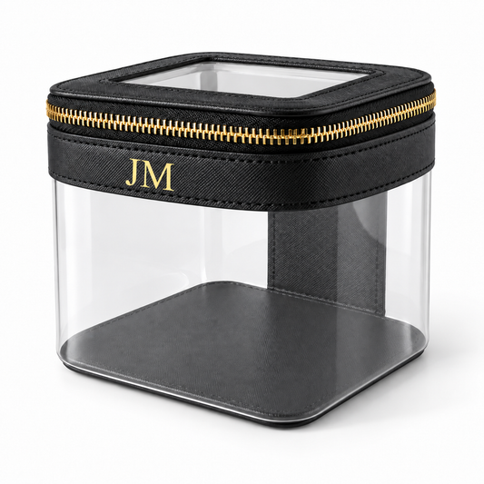 Jetsetter Clear Vanity Case - Black
