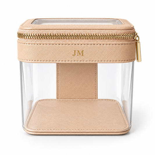 Jetsetter Clear Vanity Case - Nude