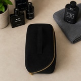 Black Cotton Men's Wash Bag