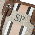 Load image into Gallery viewer, Mini pcd. Striped Canvas Tote Bag - Beige
