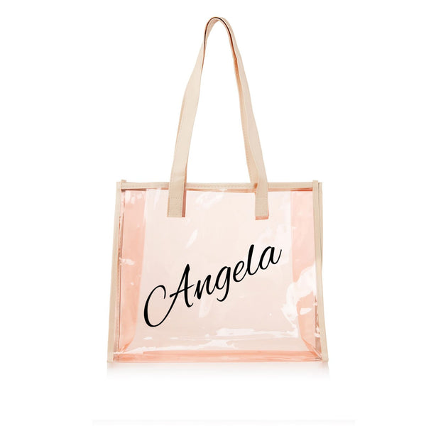 pcd. Personalized Transparent Tote - Nude