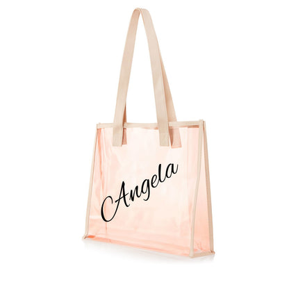 pcd. Personalized Transparent Tote - Nude