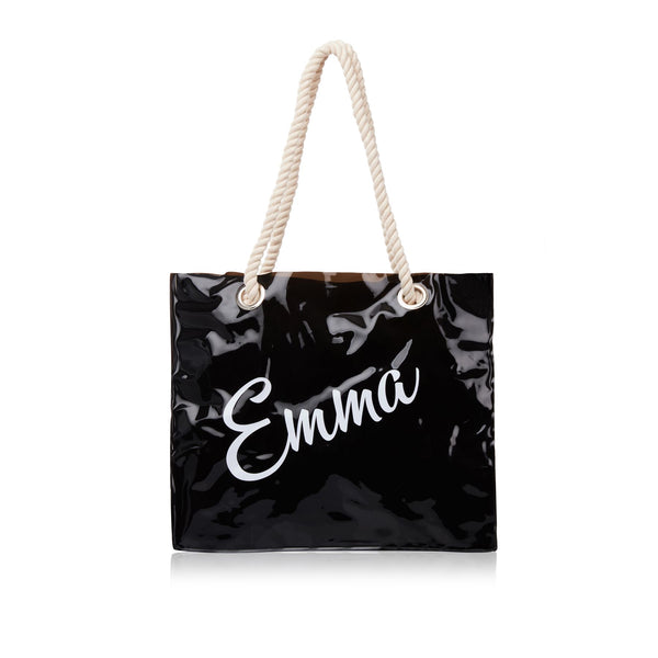 pcd. Personalized Transparent Tote - Black