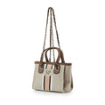 Load image into Gallery viewer, Mini pcd. Striped Canvas Tote Bag - Beige
