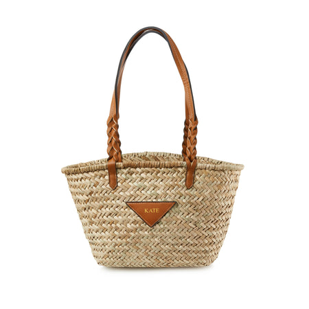 XLarge Personalized Waterproof Burlap Tote - Cream Trimmed