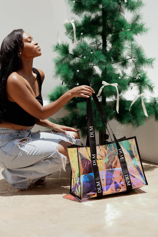 Auroa Personalized Beach Tote -Black