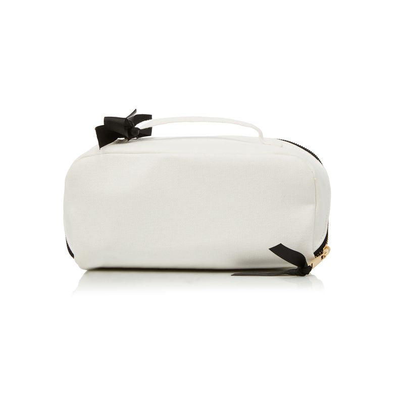 PCD Cotton Makeup & Toiletry Bag - White