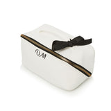 PCD Cotton Makeup & Toiletry Bag - White