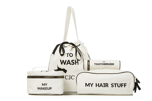4 Piece Travel Set - White
