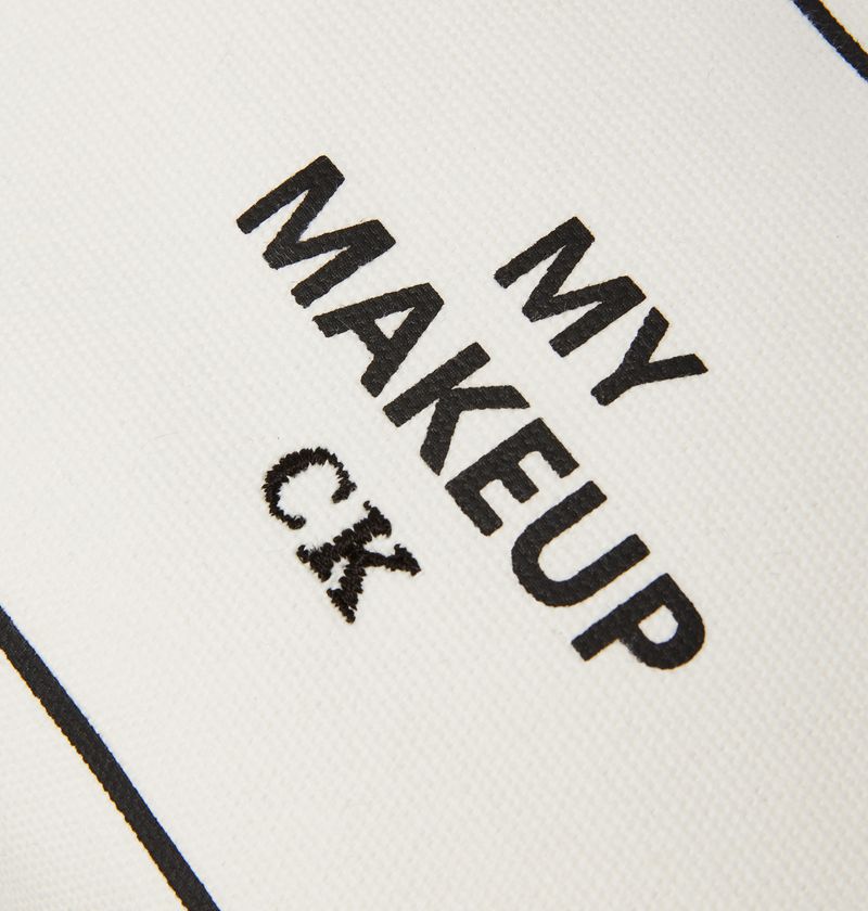 White Cotton Makeup Pouch