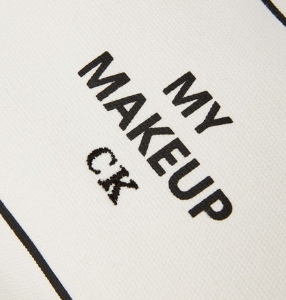 White Cotton Makeup Pouch