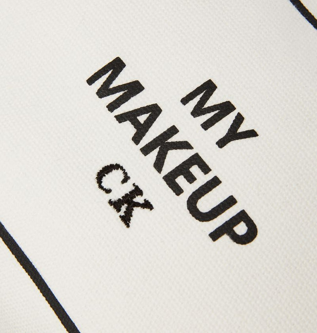 White Cotton Makeup Pouch