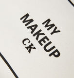 White Cotton Makeup Pouch