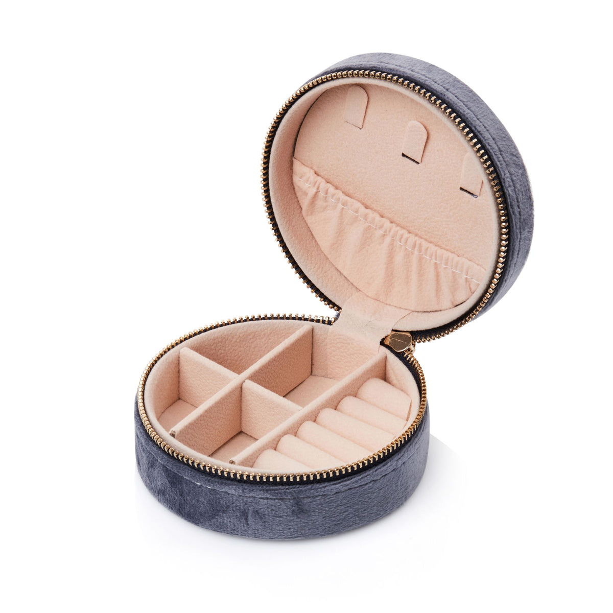 Circle Bon Voyage Jewelry Travel Case - Grey