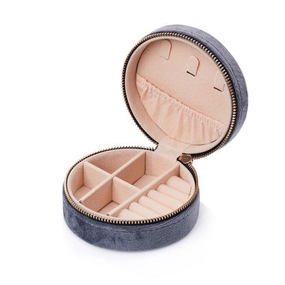 Circle Bon Voyage Jewelry Travel Case - Grey