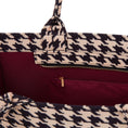 Load image into Gallery viewer, pcd. Bella Tote - Black and Beige Houndstooth
