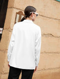 Ladies White Satin Personalized Shirts