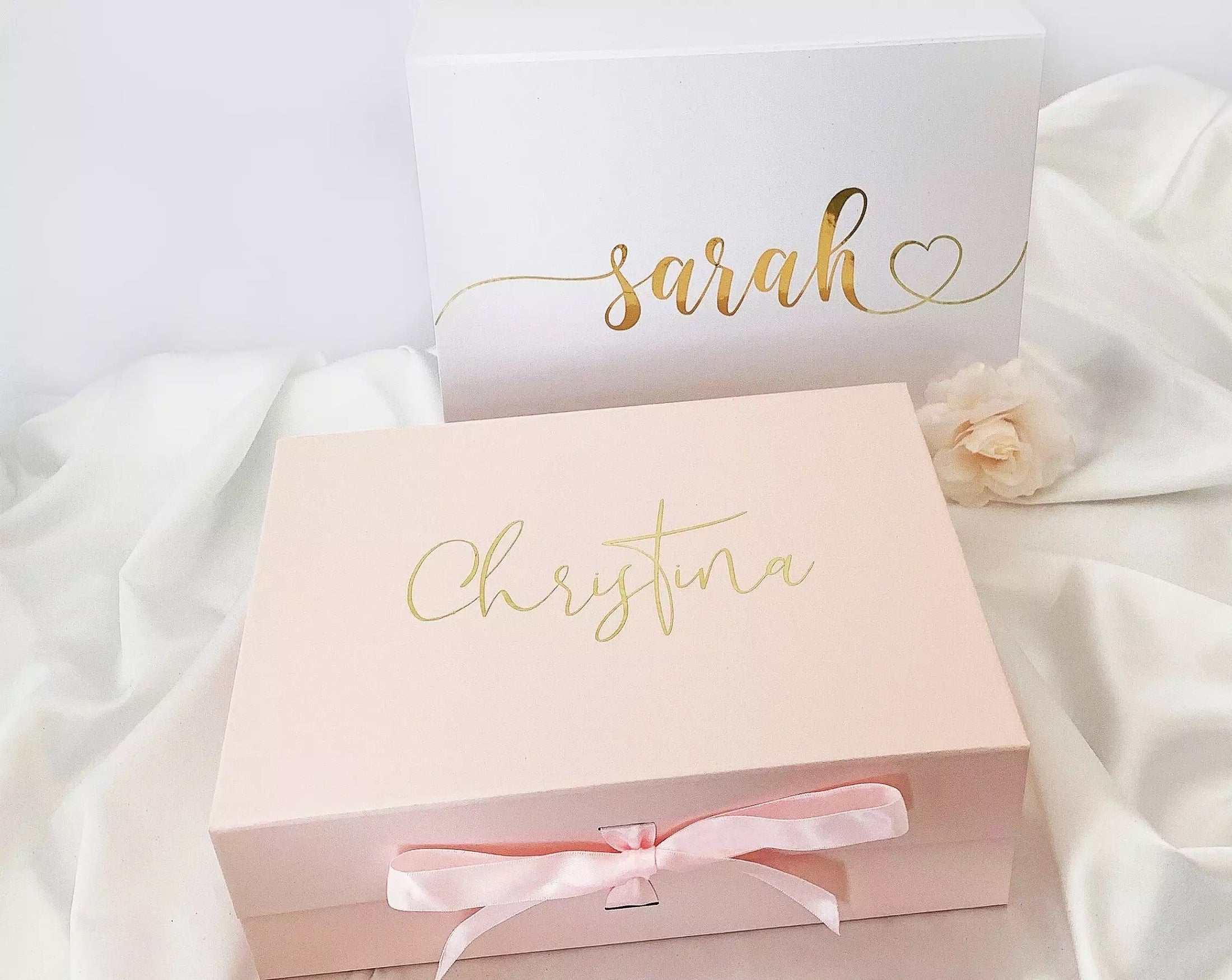 Large Personalized Luxury Gift Box - White