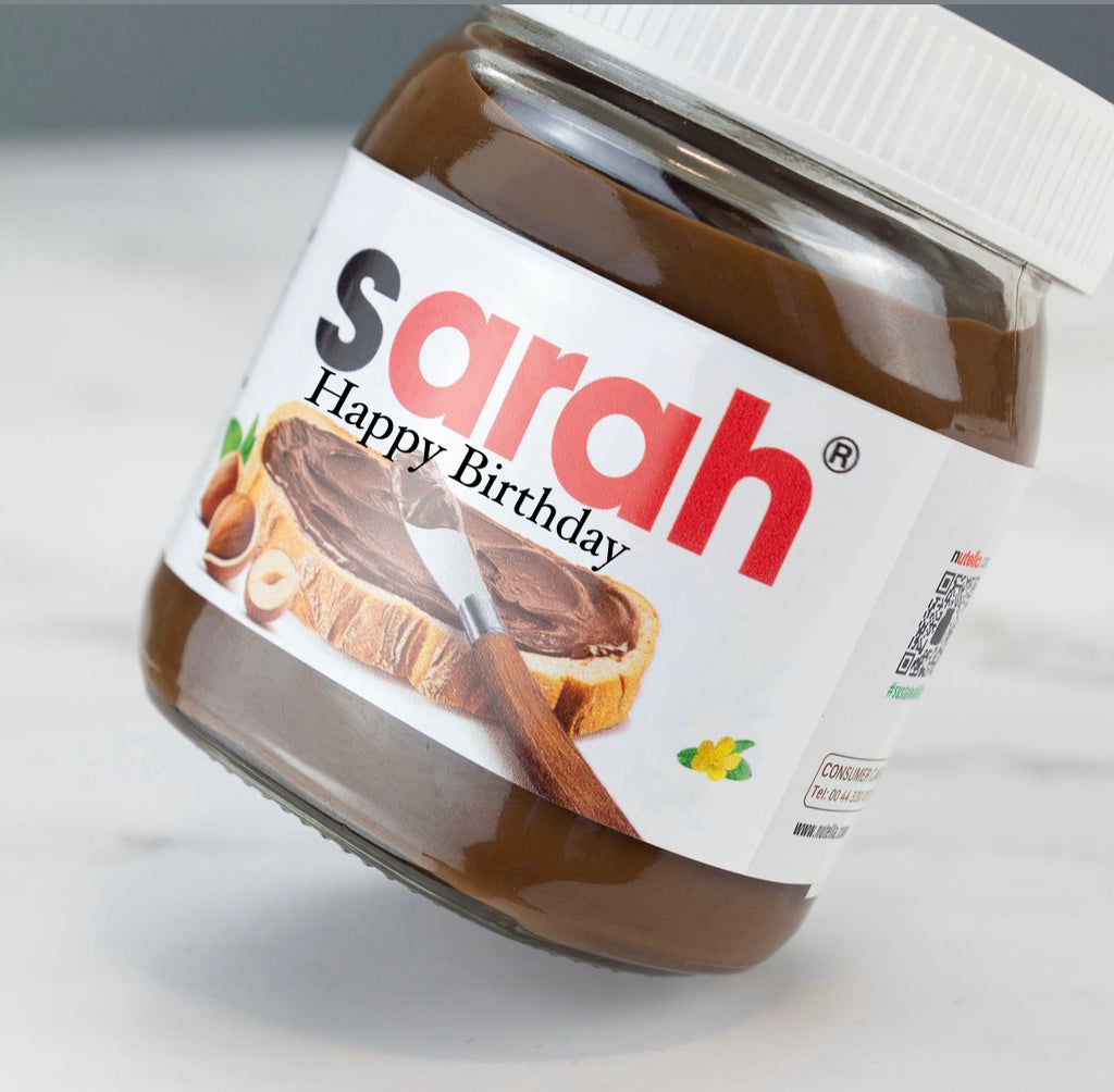 Personalized Nutella Jar Happy Birthday