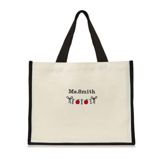 The Embroidered Teacher’s Tote - Black