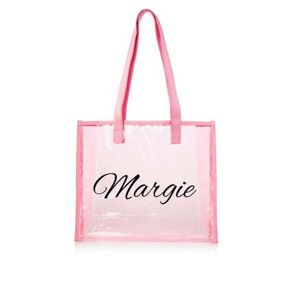 pcd. Personalized Transparent Tote - Pink